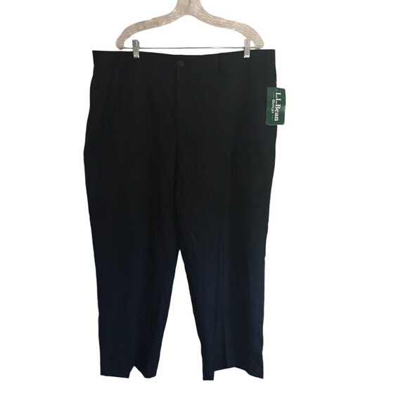 LL Bean Dress Pants Men's Size 42x29 Dark Navy Wool Slacks New - Picture 1 of 4